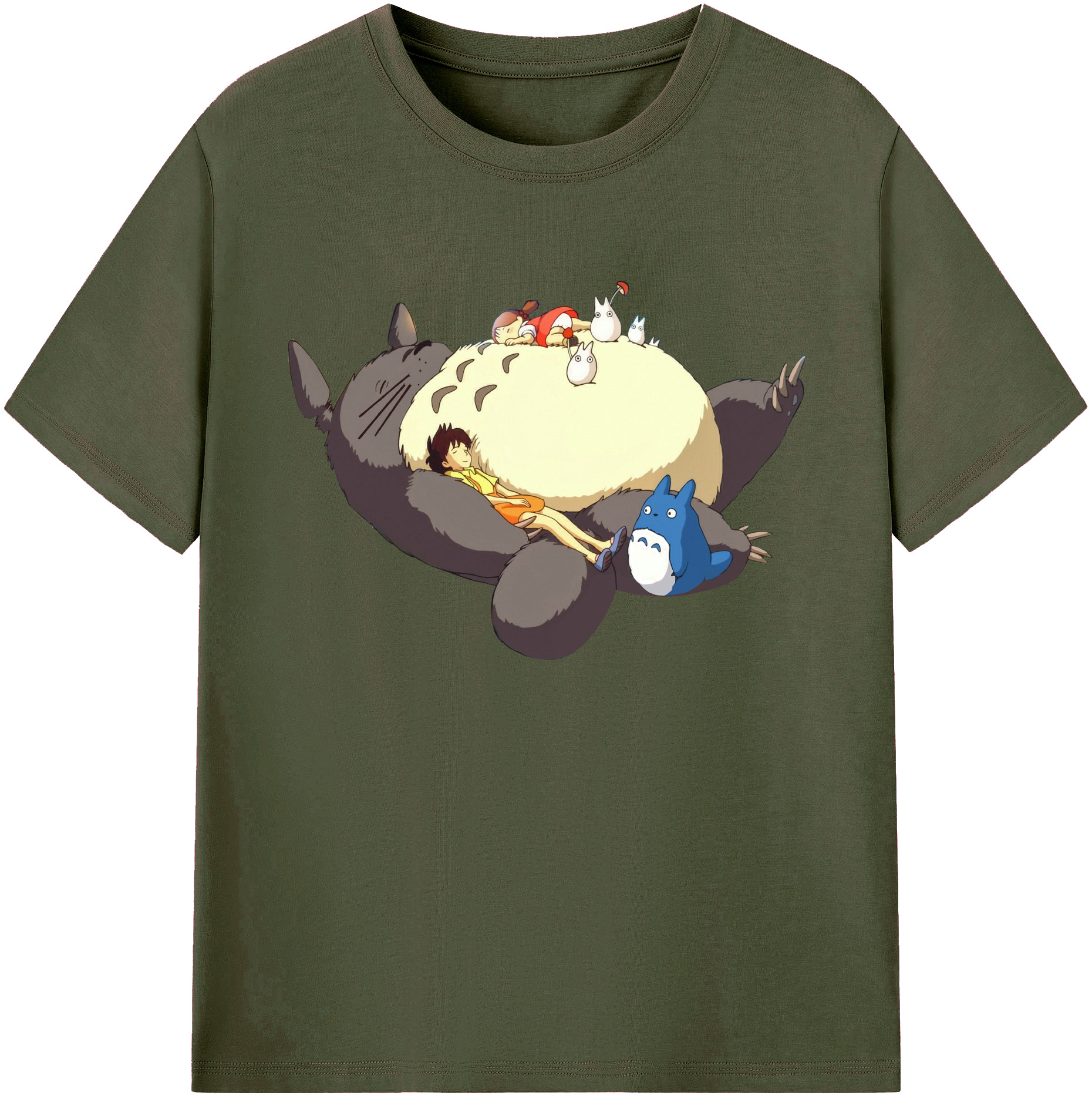 （画像用） となりのトトロ 草壁メイ 草壁サツキ My Neighbor Totoro Satsuki Kusakabe Mei Kusakabe 綿100％ メンズ半袖Tシャツ｜肌触りやわらか＆通気性
